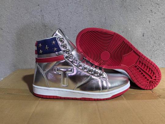 Donald Trump Never Surrender Men's Women's Shoes Silver-66